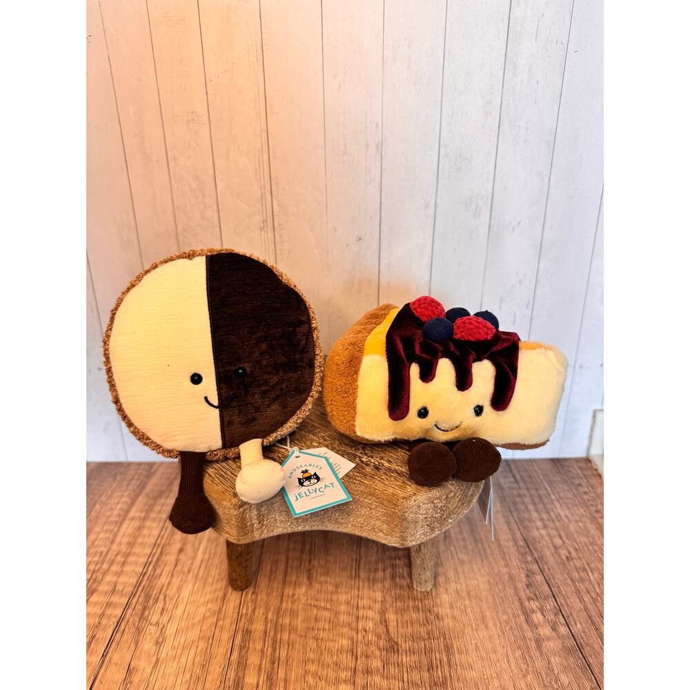 Jellycat Bundle Nibblechip Cookie Crember Cheesecake Authentic Jellycat Diner